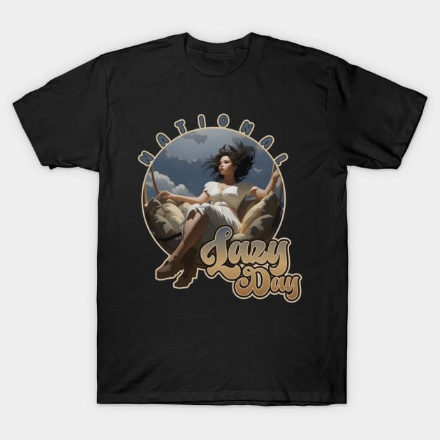 Happy National Lazy Day Swing Girl T-Shirt by DanielLiamGill